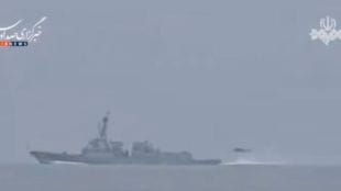 IRGC warning US warships Gulf of Oman Strait of Hormuz tensions Trump blockade announcement