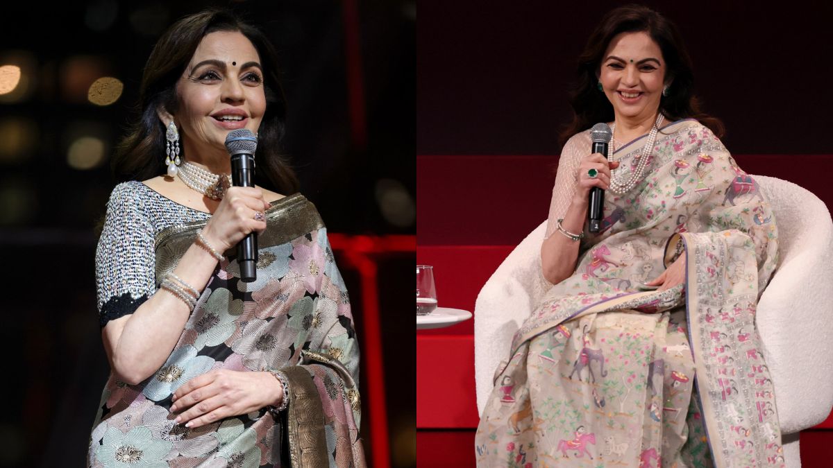 Nita Ambani’s Rs 5 lakh Jamdani Saree turns heads at TIME100, was conceived at Santiniketan, woven for 2 years