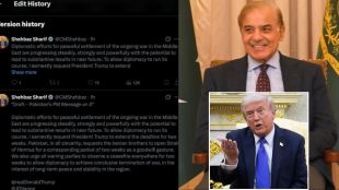 Shehbaz Sharif Iran post