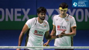 Indian badminton players in action