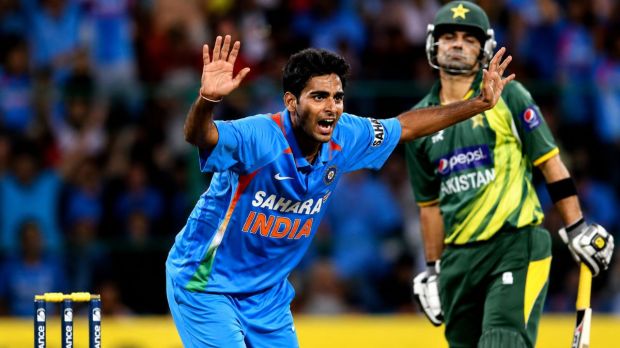 Bhuvneshwar Kumar during his ODI debut against Pakistan. Photo: X