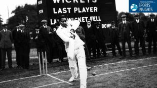 Image shows Duleep Sinhji playing cricket in England