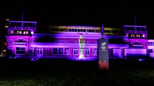 Image shows the ICC Women's T20 World Cup 2026 trophy at Lord's. The tournament has seen 145,000 tickets booked in advance.