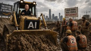 Jeff Bezos AI bulldozer