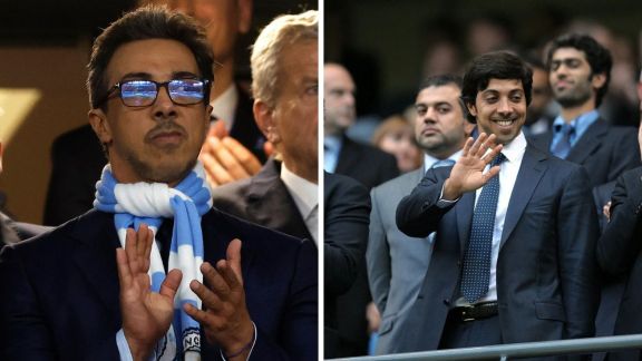 Images shows Manchester City owner Sheikh Mansour Bin Zayed