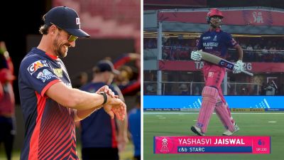 Six First Ball, Out On Third: WATCH Mitchell Starc shows Yashasvi Jaiswal who’s the boss