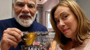 PM Modi gifts Melody toffee to Giorgia Meloni during Italy visit, sparking Melodi meme and Parle Industries stock rally confusion.