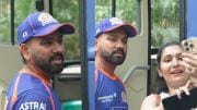 Rohit's fan interaction video has gone viral. (Photo: Screengrab from video on MI)