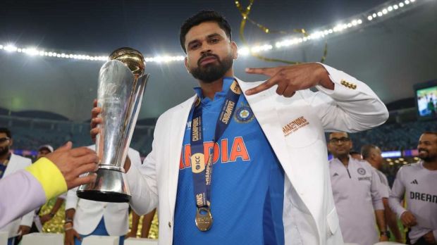 Shreyas Iyer played crucial role in India's 2025 ICC Champions Trophy winning campaign. Photo: X