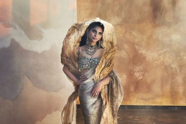 isha ambani met gala saree