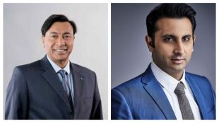 (L) Lakshmi N. Mittal and Adar Poonawalla (R)