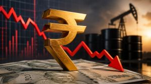 The rupee depreciated to a record low on Friday, crossing the 96 mark.