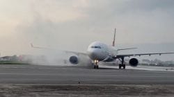 Watch: Turkish Airlines plane tyre catches fire during Kathmandu airport landing; smoke seen on runway