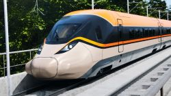 First look of India’s Mumbai-Ahmedabad bullet train displayed at Railways Ministry