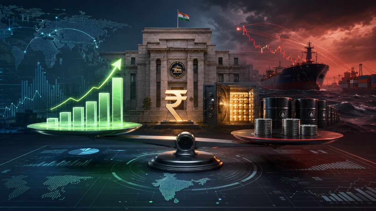 Higher oil prices triggered by escalating West Asia tensions pushed the rupee lower, offsetting gains from recent RBI and government measures aimed at supporting the currency. Higher oil prices triggered by escalating West Asia tensions pushed the rupee lower, offsetting gains from recent RBI and government measures aimed at supporting the currency.