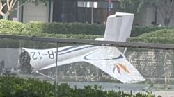 Watch: Small plane crashes into Beijing’s tallest building; shards of glass and wreckage fall to the ground