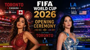 FIFA World Cup 2026 Opening Ceremony LIVE from Canada and USA. Nora Fatehi and Katy Perry highlight.