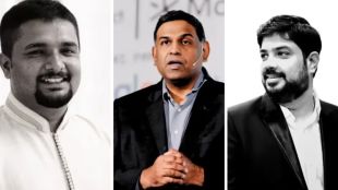 (From left) Gnani.ai founders Ananth Nagaraj, Ganesh Gopalan and Bharath Shankar.