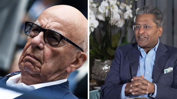 Image shows Lalit Modi and Rupert Murdoch