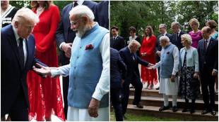 Trump holds PM Modi hands
