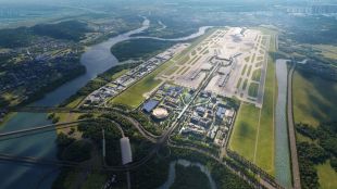 Representative image of an airport terminal with commercial buildings as Adani announces its Airport City development plan across six Indian airports.