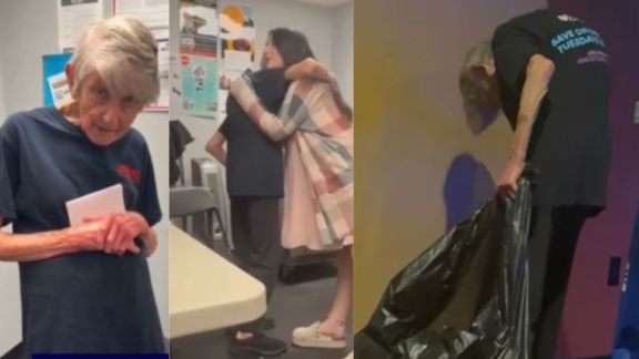 Elderly US employee retirement viral
