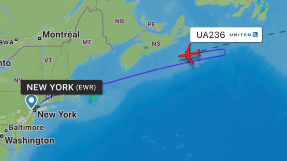 United Airlines flight Newark