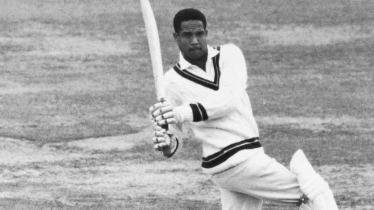 Sir Garry Sobers in his pomp playing for the West Indies against England, on his way to an unbeaten 163 at Lord’s in June 1966. Photograph: PA Images/Alamy
Sir Garry Sobers in his pomp playing for the West Indies against England, on his way to an unbeaten 163 at Lord’s in June 1966. Photograph: PA Images/Alamy