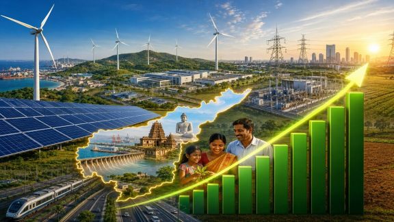 Andhra Pradesh's Rs 10 lakh crore ambition takes shape as renewable energy nearly quadruples in a year.