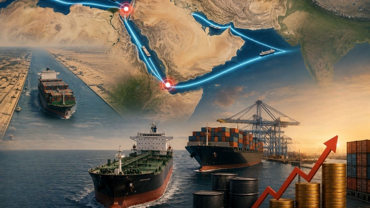 The Strait of Hormuz, Bab al-Mandeb and Suez Canal together funnel roughly a quarter of the world's oil, gas and trade. (AI-generated image) The Strait of Hormuz, Bab al-Mandeb and Suez Canal together funnel roughly a quarter of the world's oil, gas and trade. (AI-generated image)