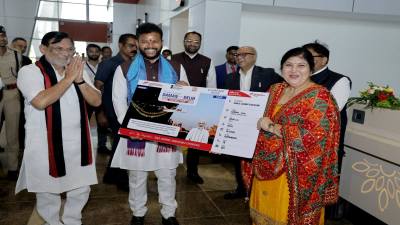 Daman to Delhi flight takes off from NAMO Airport