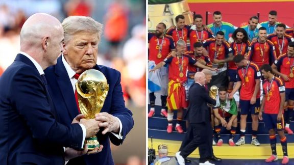Boos Ring Out as Donald Trump Takes the Field for World Cup Trophy Ceremony