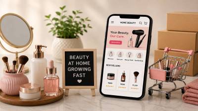 Home beauty draws platform rush