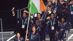 Indian athletes during CWG 2026 opening ceremony.