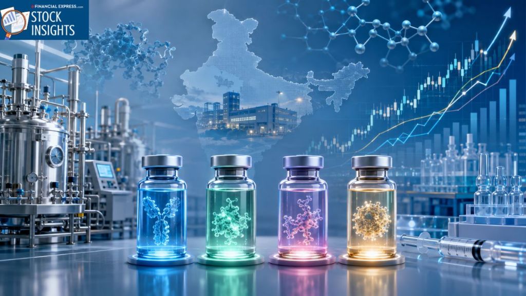 Four Indian pharma stocks are betting on biosimilars as the next growth engine. Here’s what investors should track on execution, valuations and risks. Four Indian pharma stocks are betting on biosimilars as the next growth engine. Here’s what investors should track on execution, valuations and risks.