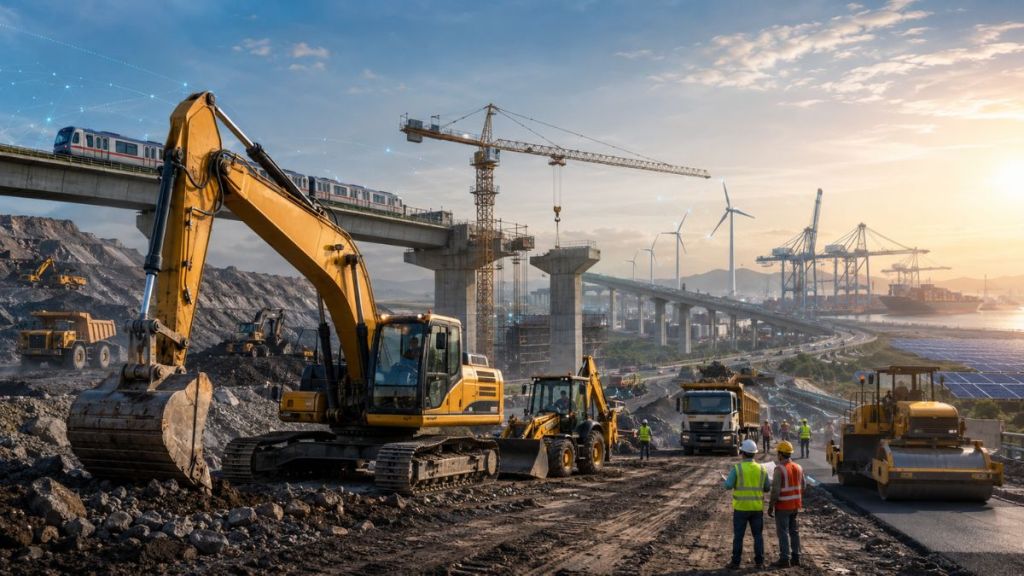 The demand runway is wider because Indian project sites remain under-mechanised. The country generates about $5 of machinery demand per $1,000 of construction spending, compared with a global average of $12. The demand runway is wider because Indian project sites remain under-mechanised. The country generates about $5 of machinery demand per $1,000 of construction spending, compared with a global average of $12.