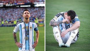 Lionel Messi caged by Spanish defence. Recap of Spain vs Argentina FIFA World Cup final.