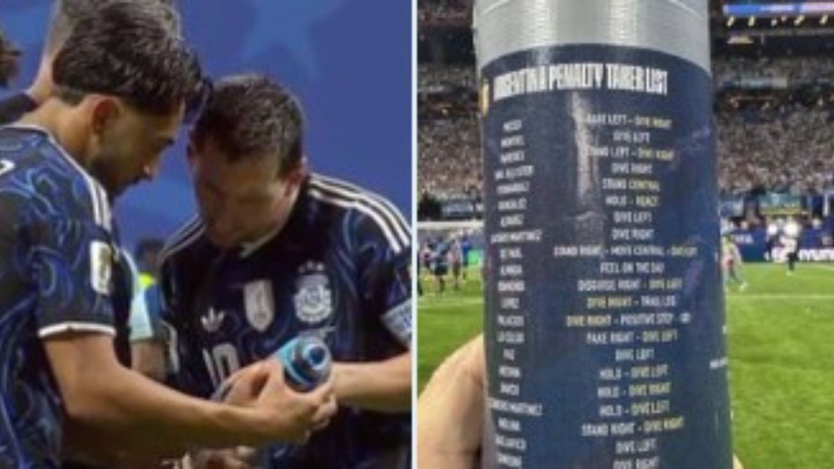 Why was Messi reading England goalkeeper Jordan Pickford's water bottle after Argentina beat England? Why was Messi reading England goalkeeper Jordan Pickford's water bottle after Argentina beat England?