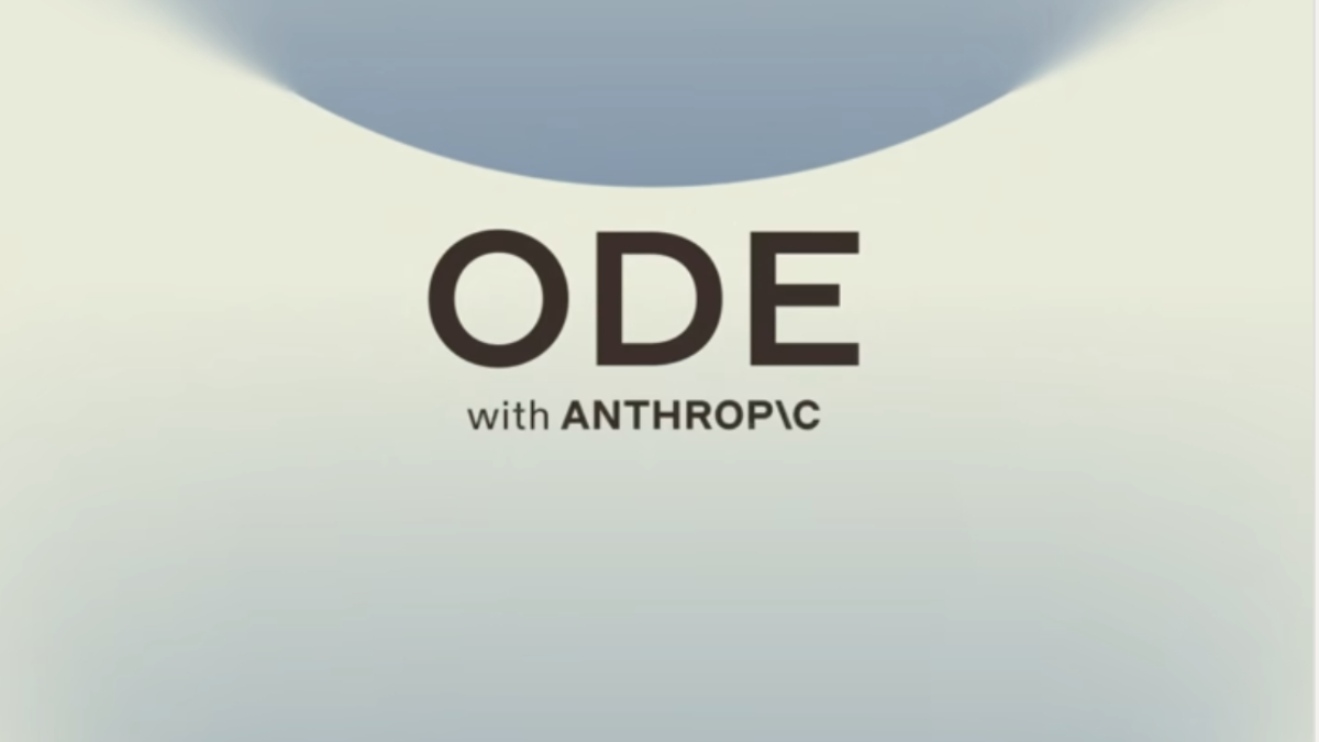 ode with anthropic ode with anthropic