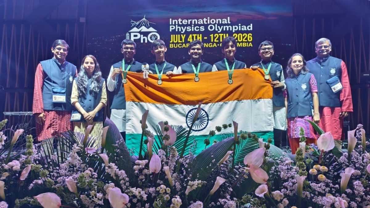 The five Indian students who won Gold medals are Kanishk Jain from Pune, Maharashtra, Riddhesh Anant Bendale from Indore, Madhya Pradesh, Rishit Garg from Dwarka in New Delhi, Shresth Suraiya from Mumbai, Maharashtra, and Svarit Joshi from Ahmedabad, Gujarat. (Picture credit: X)