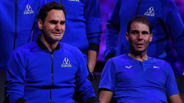 Roger Federer retired but on his day of retirement, he was crying alongside his fiercest competitor, Rafael Nadal. Photo: X 