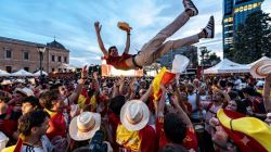 Madness in Madrid and pain in Paris: Visuals of fans reacting to Spain’s win against France