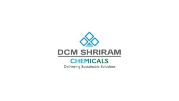 A stock market trading screen showing DCM Shriram's share price jumping 7% following Q1FY27 earnings, featuring key financial highlights including a 6-fold net profit surge to Rs 692.7 crore, revenue increase to Rs 3,785 crore, and exceptional tax gain details.