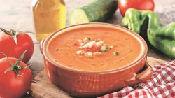 Is it dinner or a drink: The chilled Spanish gazpacho is easily adapted to an Indian summer and ingredients