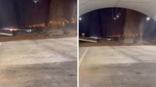 A concrete slab collapsed at the entry point of the Mumbai-Pune Expressway Missing Link after heavy rainfall in Lonavala, disrupting traffic and raising concerns over the newly opened stretch.