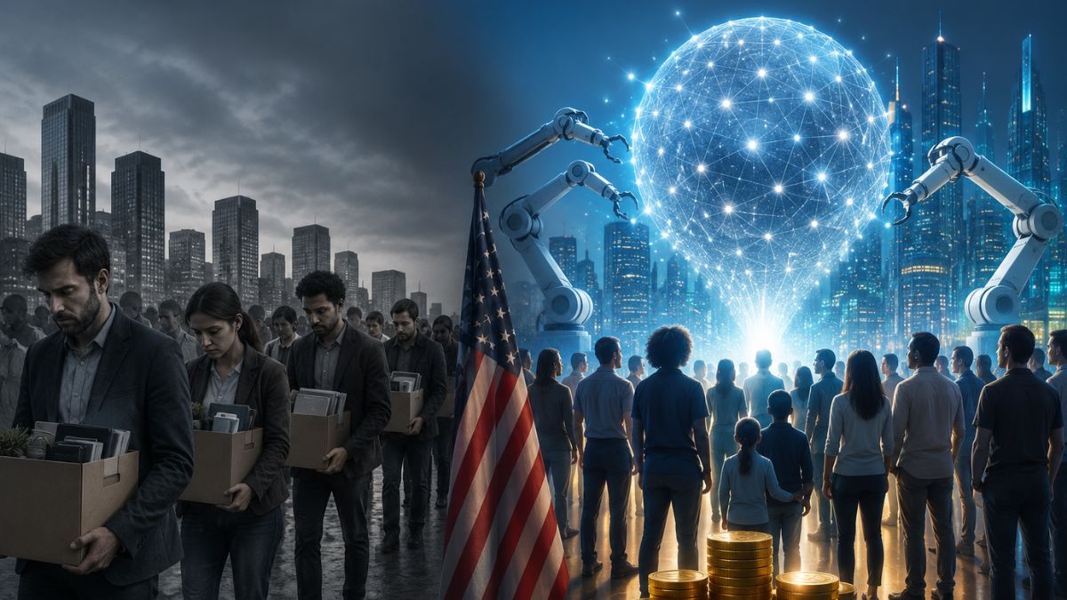 A recent national survey found that 69% of Americans support “forcing” AI companies to transfer 50% of their stock to a public sovereign wealth fund (AI generated image) A recent national survey found that 69% of Americans support “forcing” AI companies to transfer 50% of their stock to a public sovereign wealth fund (AI generated image)