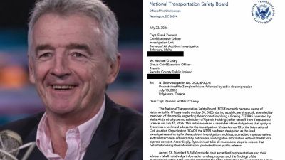 Ryanair CEO slammed in rare warning letter after Boeing plane window event