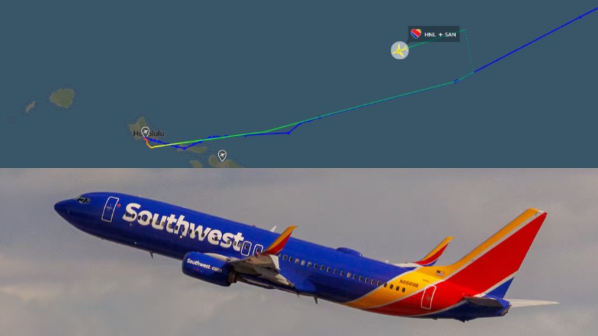 Southwest Boeing 737 auf dem Weg nach Las Vegas macht Notumkehr über dem ...