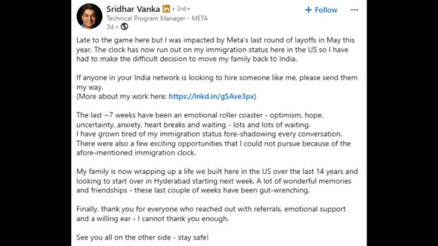 Indian Meta layoff