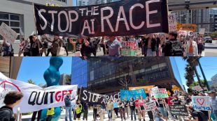 Stop the AI Race protest